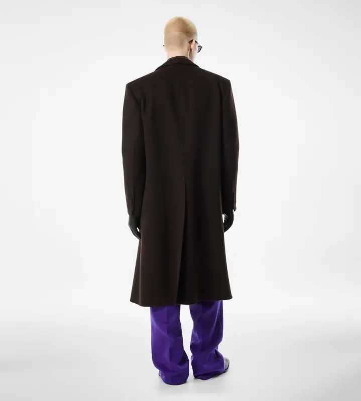 CASHMERE DOUBLE SPLITTABLE COAT BROWN online